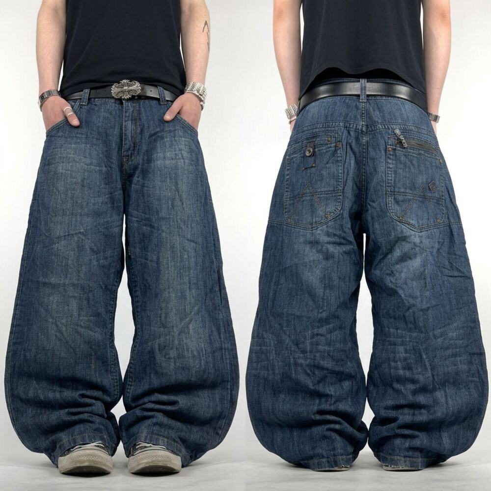 Vintage y2k enyce grunge cyber archive baggy wide leg rare skater jeans